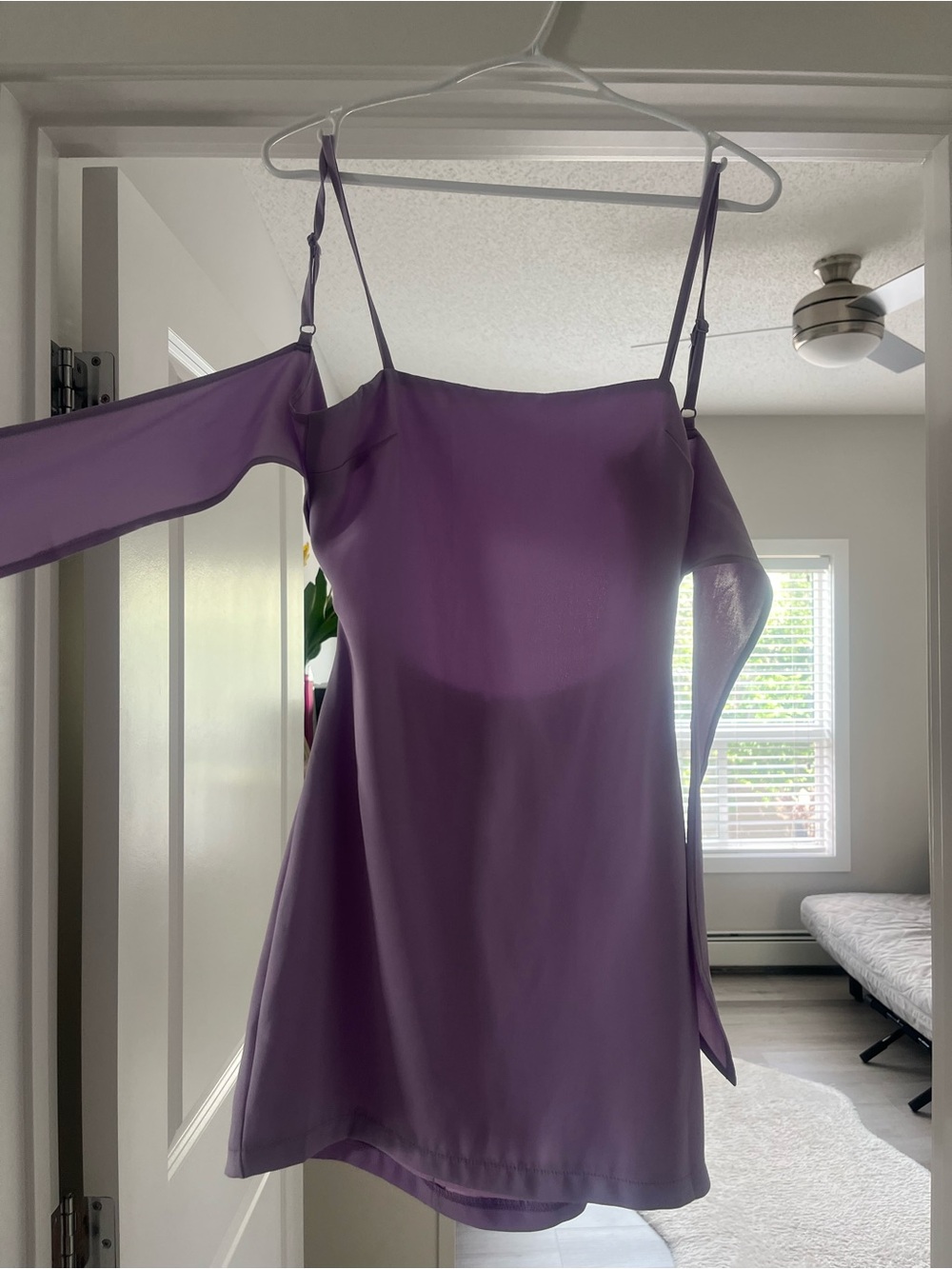 superdown Lilac tie back mini Slip Dress